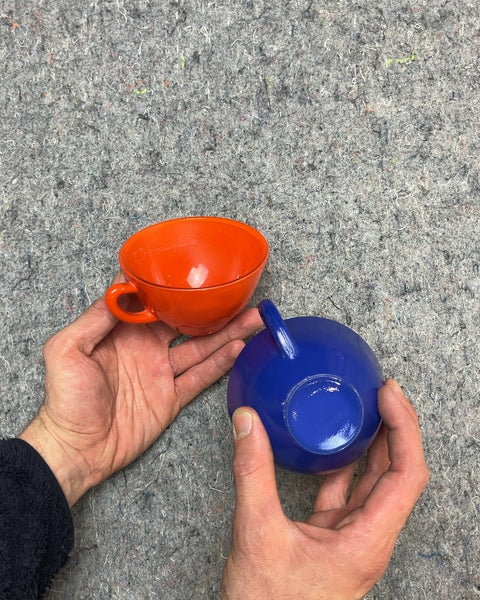Two Vintage Hazel Atlas Moderntone Cups