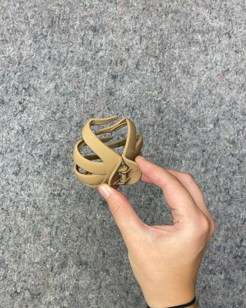 Tan Hair Claw Clip