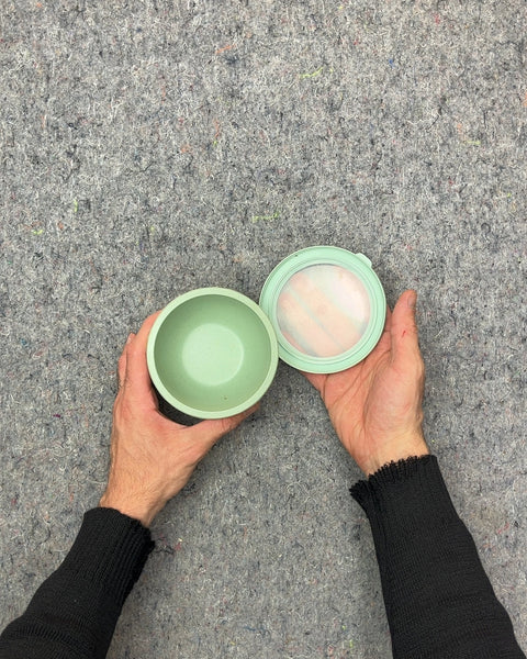 Lil' Green Silicone Bowl with Lid