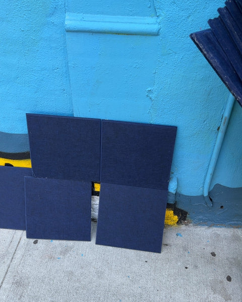 A Whole Bunch Of Navy Blue Acoustic Wall Panels