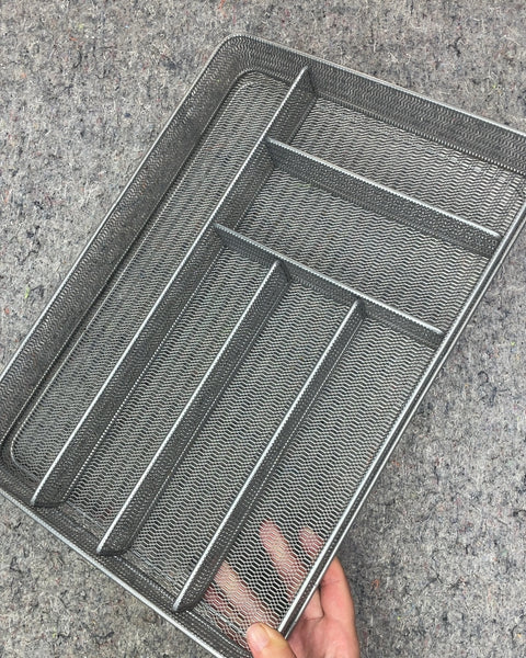 Metal Mesh Silverware Organizer, 11 x 16 in