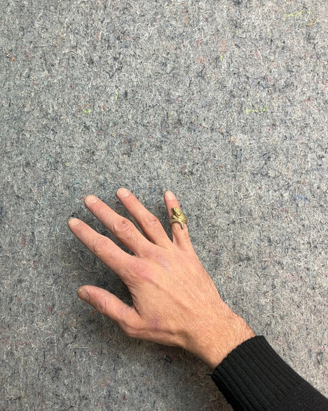 Gold Tone Alligator Ring