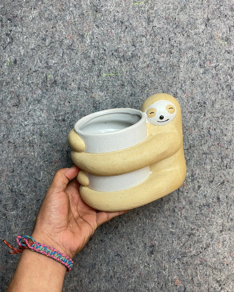 Sloth Ceramic Planter