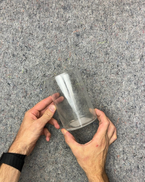 Shorter Clear Glass Vase, H6"