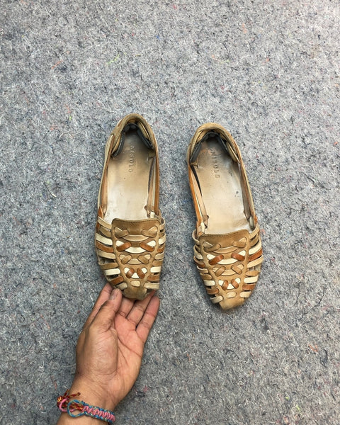 Nisolo Woven Flat Shoes, Sz 6 F US