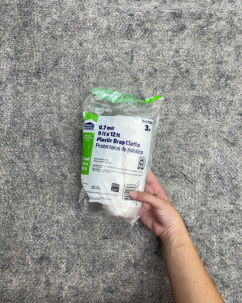 Project Source 0.7 Mil Plastic Drop Cloths, 9 ft x 12 ft