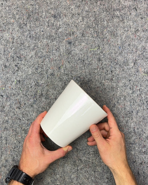 White Ceramic Vase, Made in USA