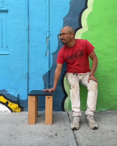 Pretty Wooden Stool Or Side Table Made By Cues, W12xD12xH15"