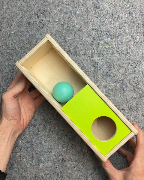 Lovevery Wooden Ball Drop Box with Slide Panel