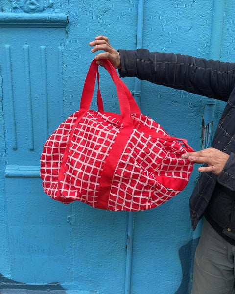 Ikea Gym Bag, Red and White