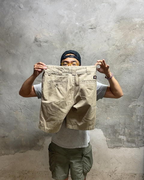 Dickies Slim Fit Khaki Shorts, Sz 32