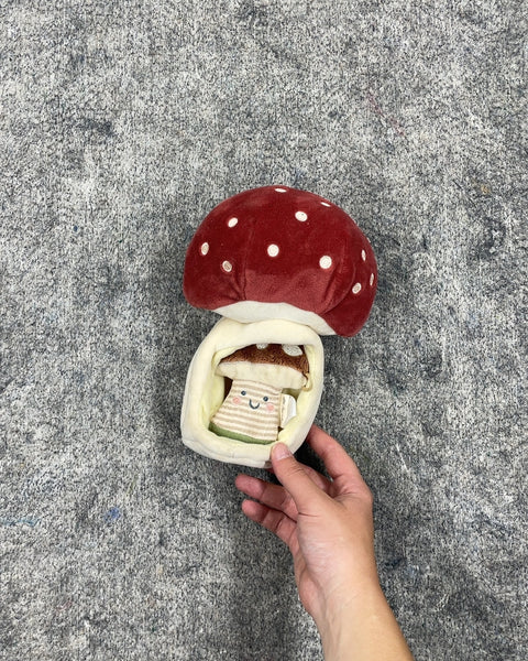 Mushroom Plush Toy with Small Mushroom Keychain