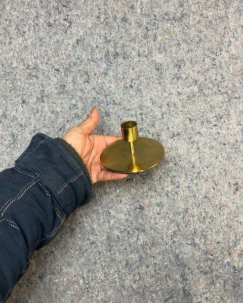 Gold Tone Candlestick Holder