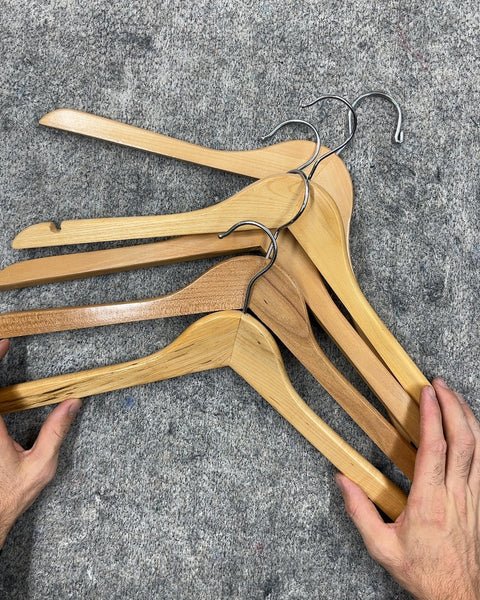 Set of 6 Wooden Clothes Hangers