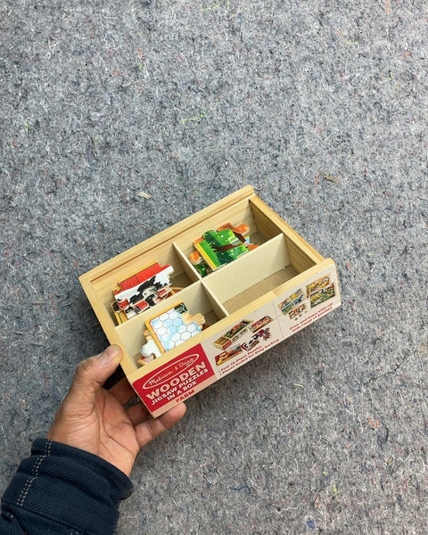 Melissa & Doug Wooden 3 Farm Puzzles
