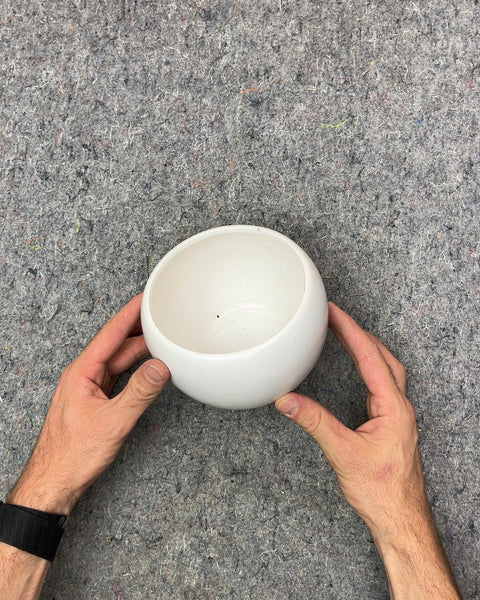 White Ceramic Pot, 5"