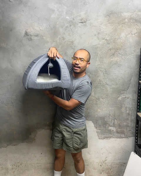 Indoor Cat Cave with Mouse, 15x15" in Depth