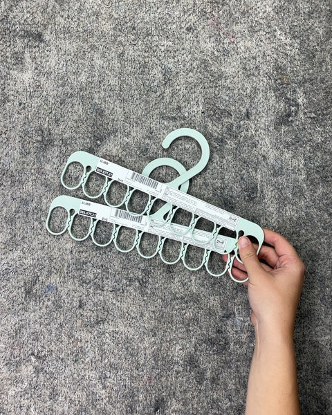 Two IKEA SLIBB Multi-Hanger, Light Green