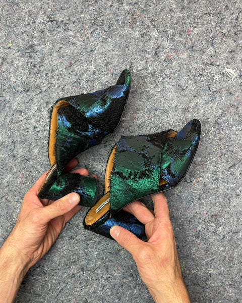 & Other Stories Jacquard Fabric Mules, Size 39