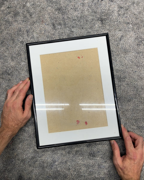 Black Picture Frame with White Mat, 11x14"
