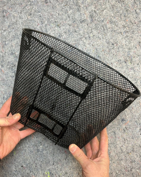 Black Mesh Bicycle Front Basket