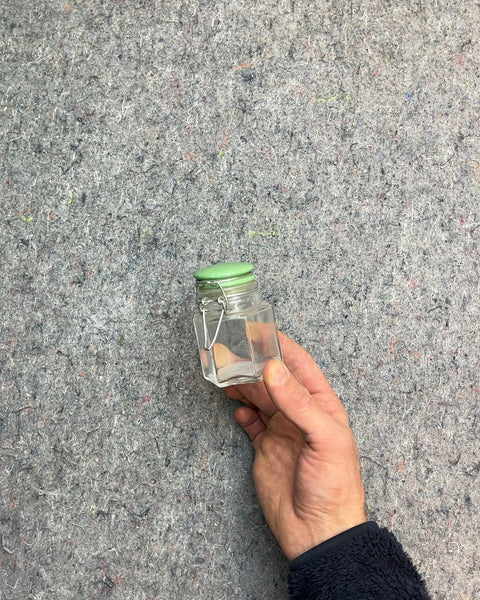 The Prettiest Small Glass Jar with Green Lid For Your Spices