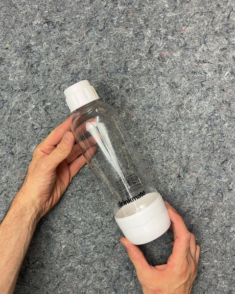 Drinkmate Clear Plastic Bottle with White Cap