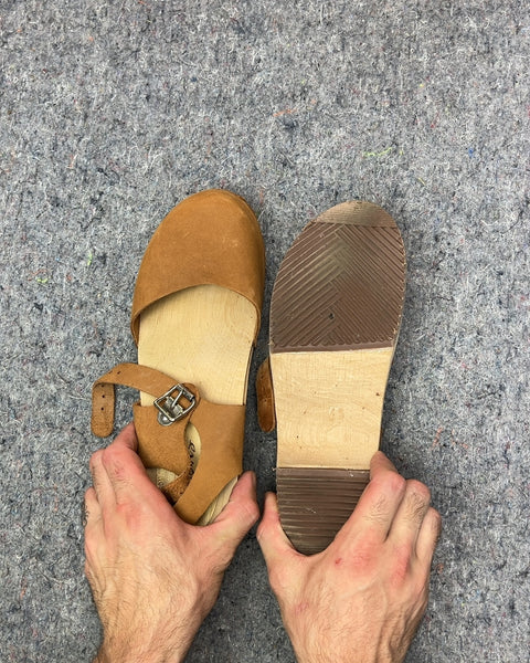 Loeffler Randall Brown Suede Clogs, Size EU 42