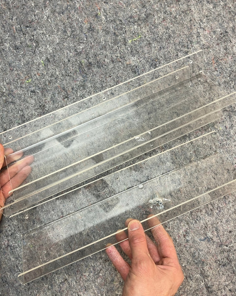Three Clear Acrylic Shelves, 15"