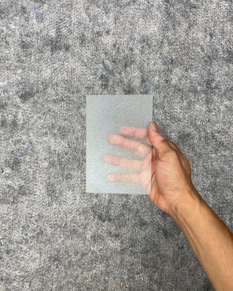 Assorted Textured Clear Architectural Glass Sample Sheets, Set of 8