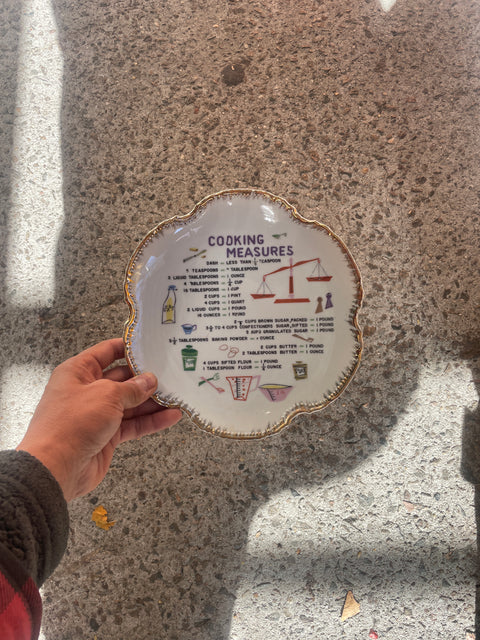 A Dish That Tells You About Cooking Measurements
