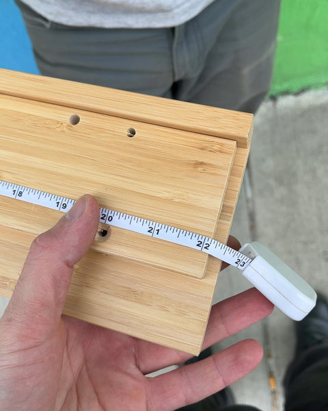 Two IKEA MÅLERÅS Bamboo Picture Ledges With Screws, 22"