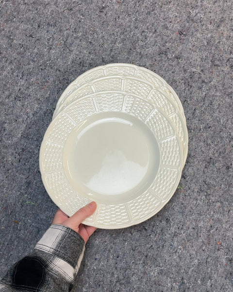 3 Willow Weave Wedgwood Dinner Plates