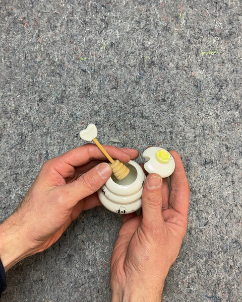 Ceramic Honey Pot with Dipper