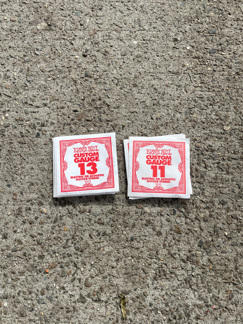 10 Ernie Ball Guitar Strings of 11 & 13