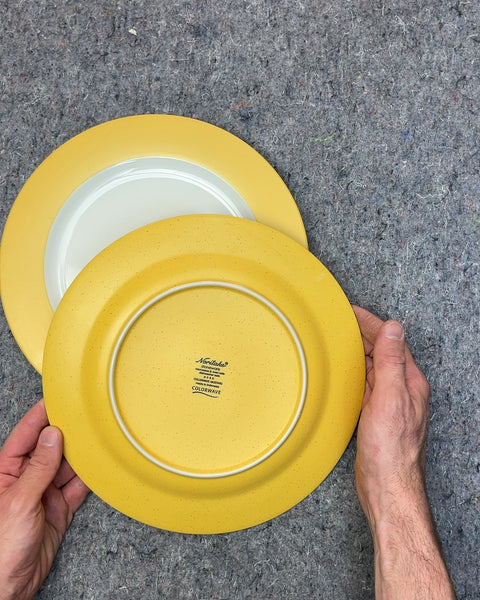 Noritake Colorware Yellow Dinner Plates