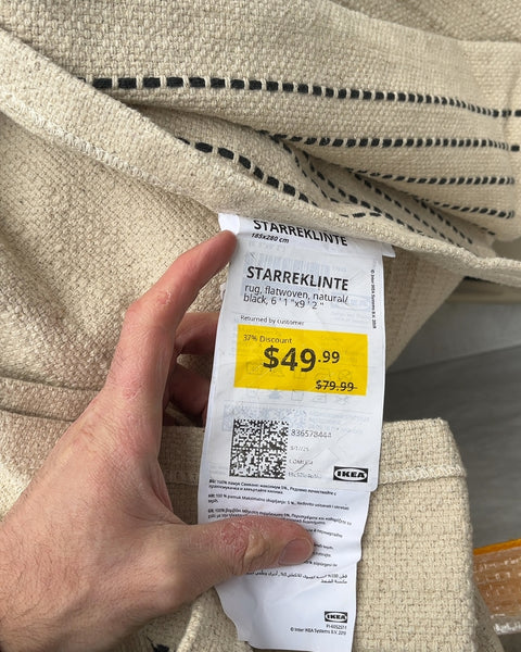 Ikea STARREKLINTE Flatwoven Rug, 6'3"x9'2"