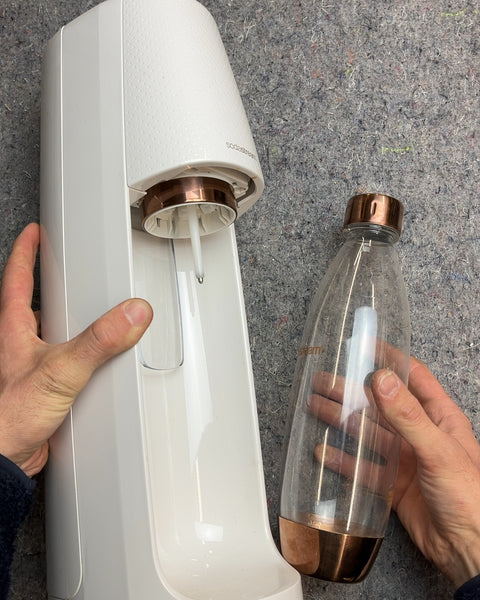SodaStream Fizzi Sparkling Water Maker With Rose Gold Accents