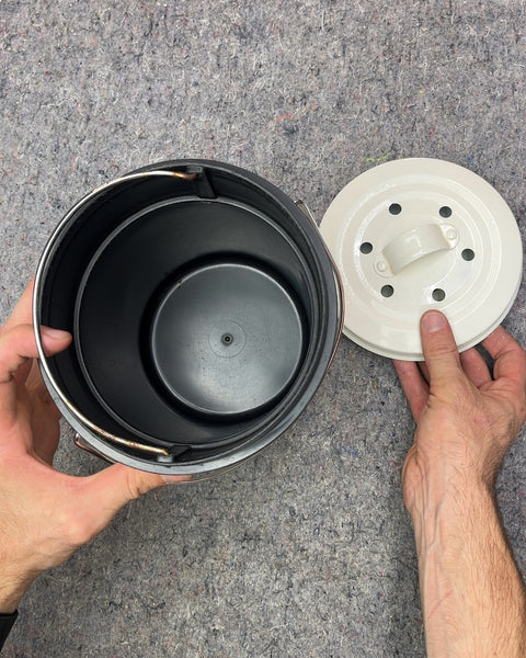 White Compost Bin with Lid