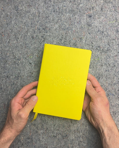 Media Justice Yellow Lined Journal Notebook With Leather Cover