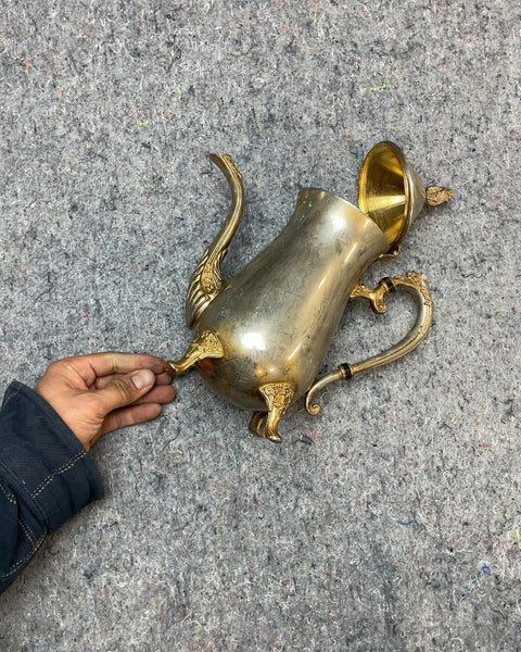 Beautiful Vintage Silver Tone Coffee Pot
