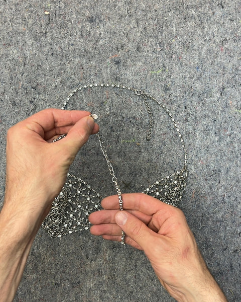 Zara Rhinestone Chain Bra Top