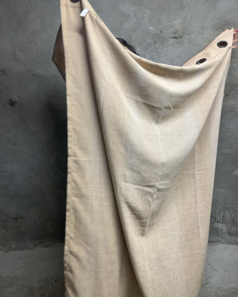 Beige Linen Textured Grommet Top Curtain Panels, 50x60" Each