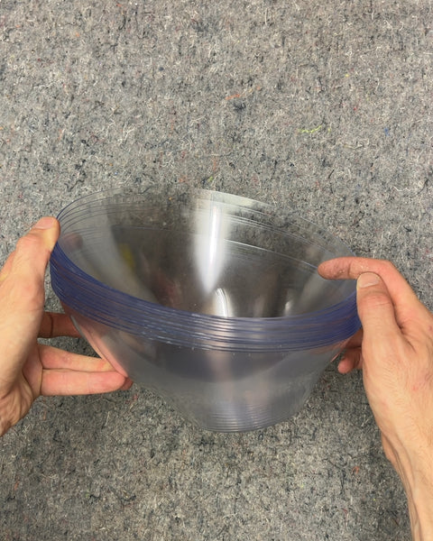 A Whole Bunch Of Clear Nesting Bowls For A Birthday / Picnic