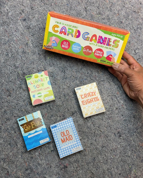 Four Classic Kids Card Games with Card Holders