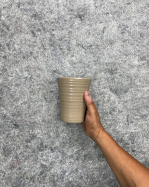 Ribbed Ceramic Plant Pot