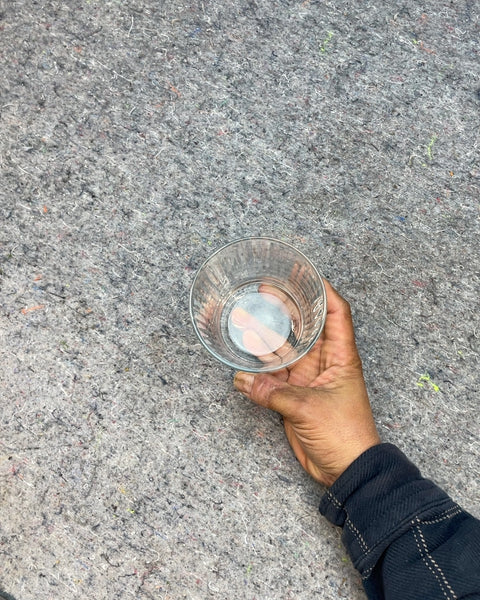 Ribbed Clear Glass Tumbler