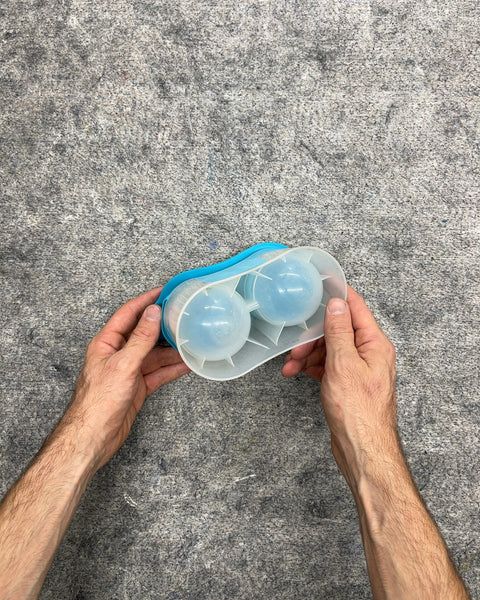 Silicone and Plastic 2-Sphere Ice Ball Mold