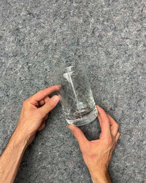 Pretty Etched Glass Mixing Pitcher