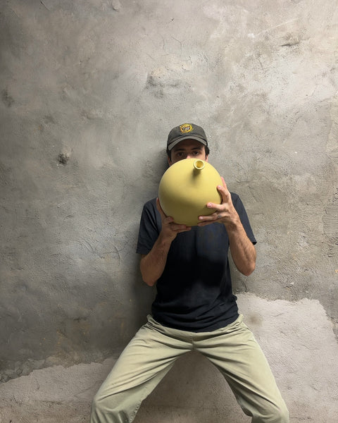 Sexy West Elm Round Ceramic Vase, H14"